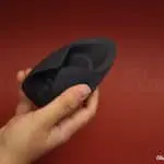 Woman holding guybrator / vibrator for men