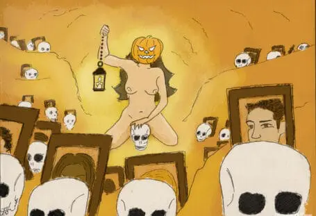 Sexy Jack the Lantern Halloween Illustration