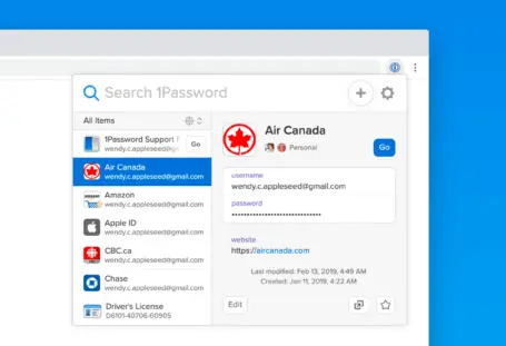 1password screenshot