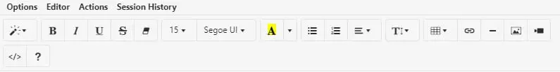 Standard Notes Plus Editor bar