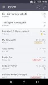 Protonmail Mobile screenshot