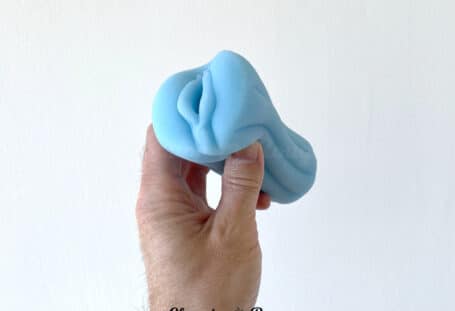 holding the firefly yoni masturbator